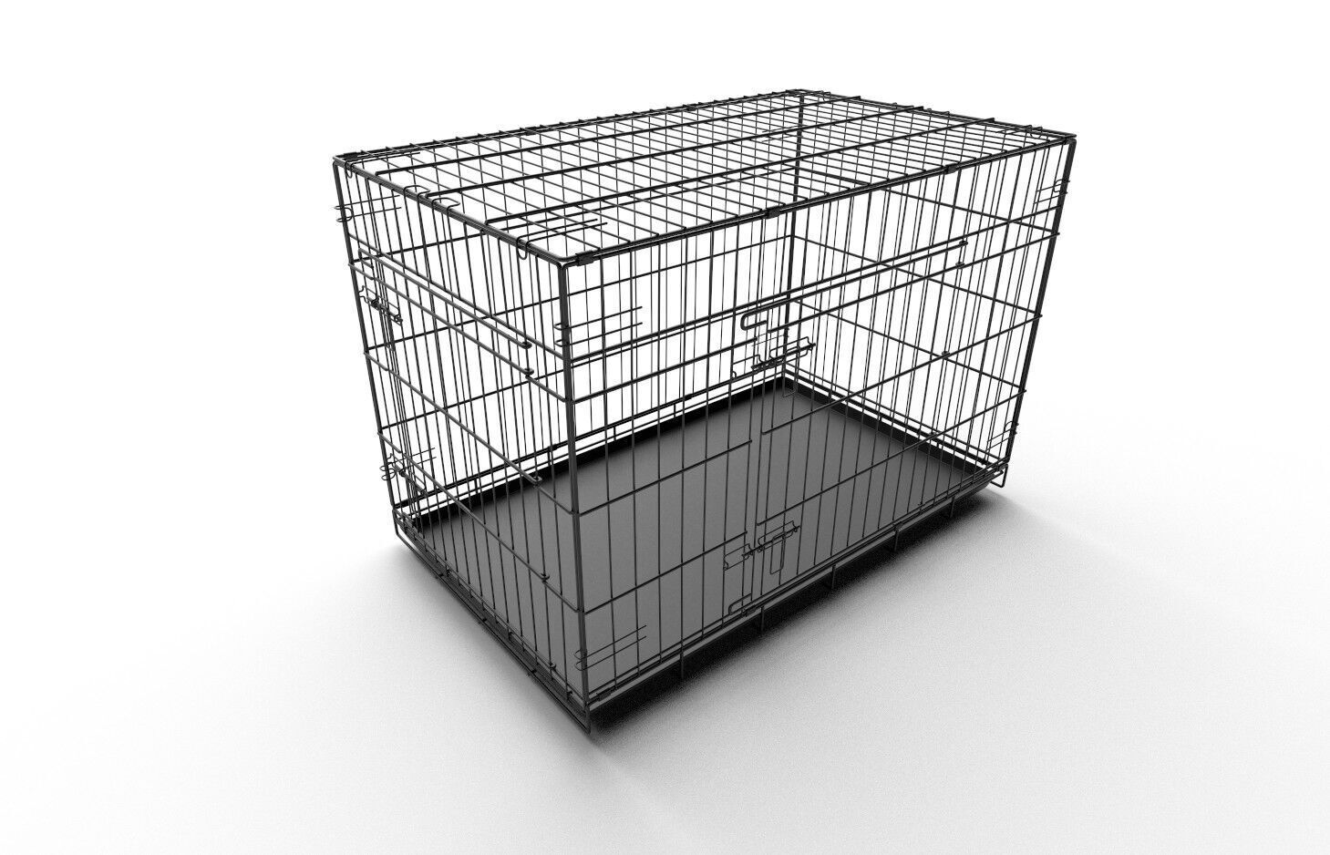 Dog Cage M02 Low-poly 3D model_4