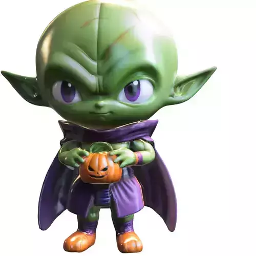 Chibi Alien Trick or Treat  Halloween Sci-Fi 3D model