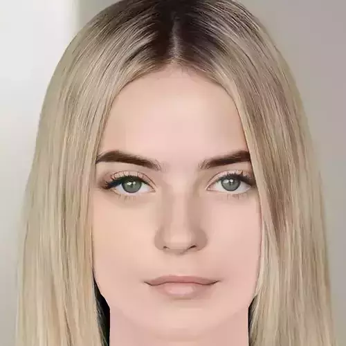 Millie Gibson Head - No Hair - Low poly head for game