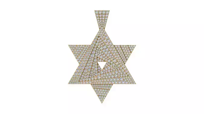  Star of David Diamond Pendant 