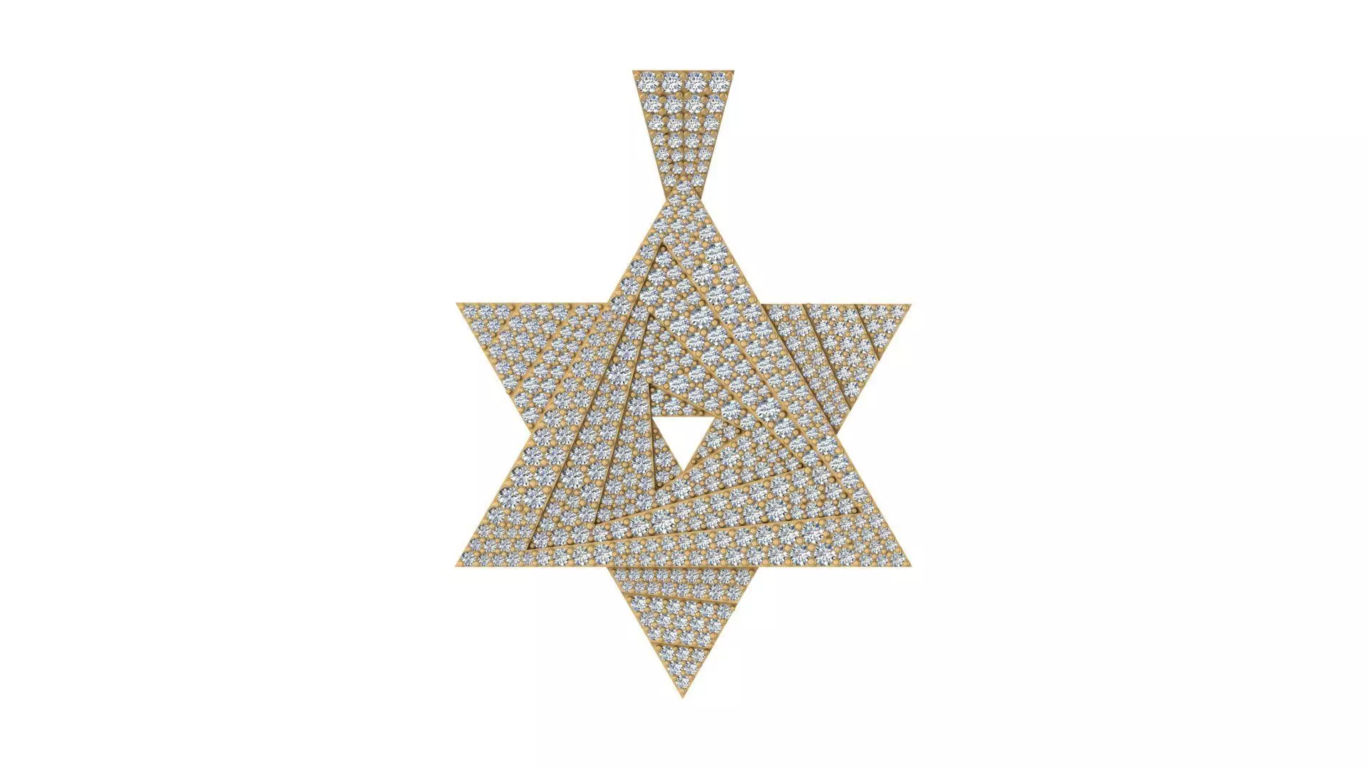Star of David Diamond Pendant 3D print model