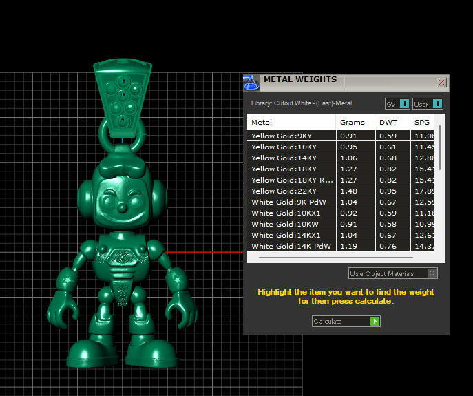 DIAMOND ROBOT PENDANT 3D PRINTABLE MODEL 3D print model_2