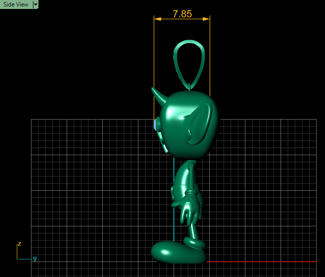 ROBOT CARTOON PENDANT 3D PRINTABLE NMODEL  3D print model_4