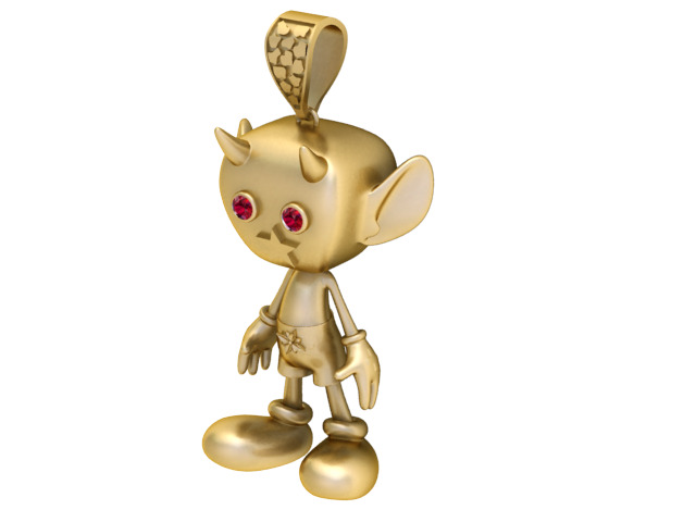 ROBOT CARTOON PENDANT 3D PRINTABLE NMODEL  3D print model_7