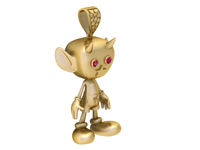 ROBOT CARTOON PENDANT 3D PRINTABLE NMODEL  3D print model_1