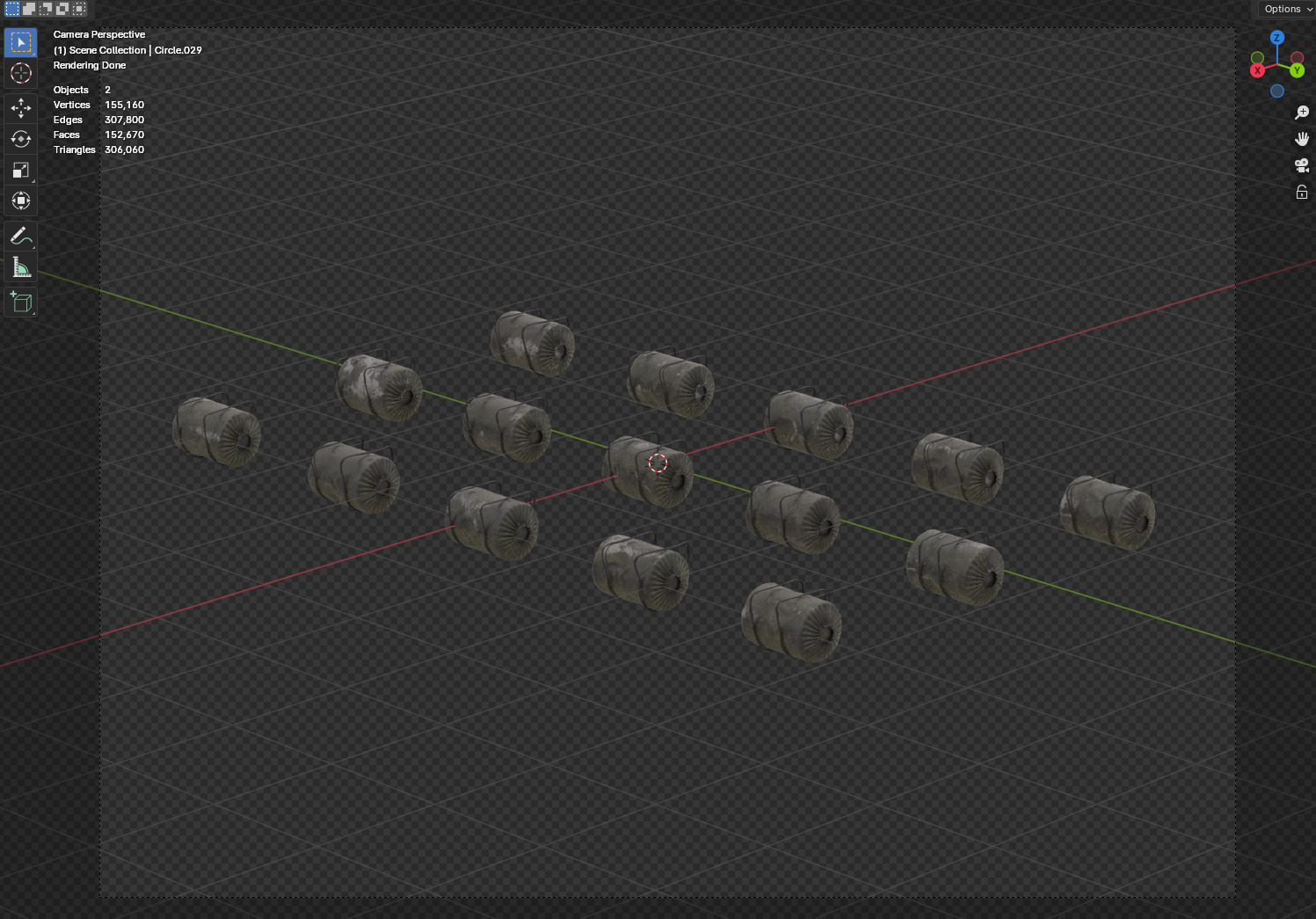 Traditional Wooden Aquaculture Raft and Fishing Raft 3D model_24