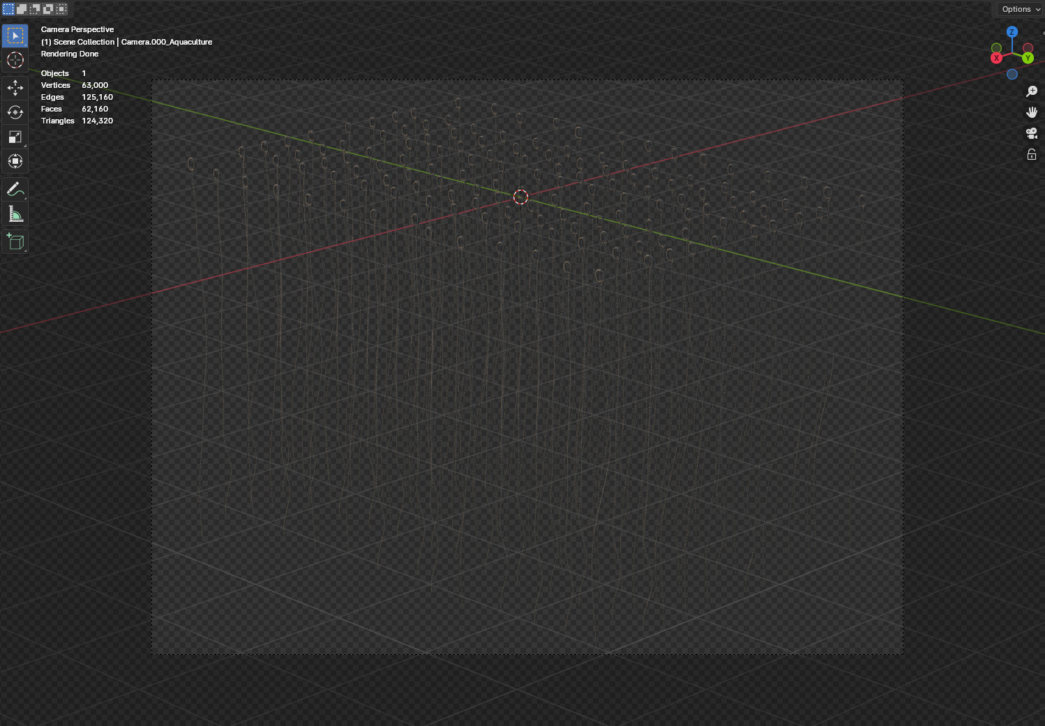 Traditional Wooden Aquaculture Raft and Fishing Raft 3D model_25
