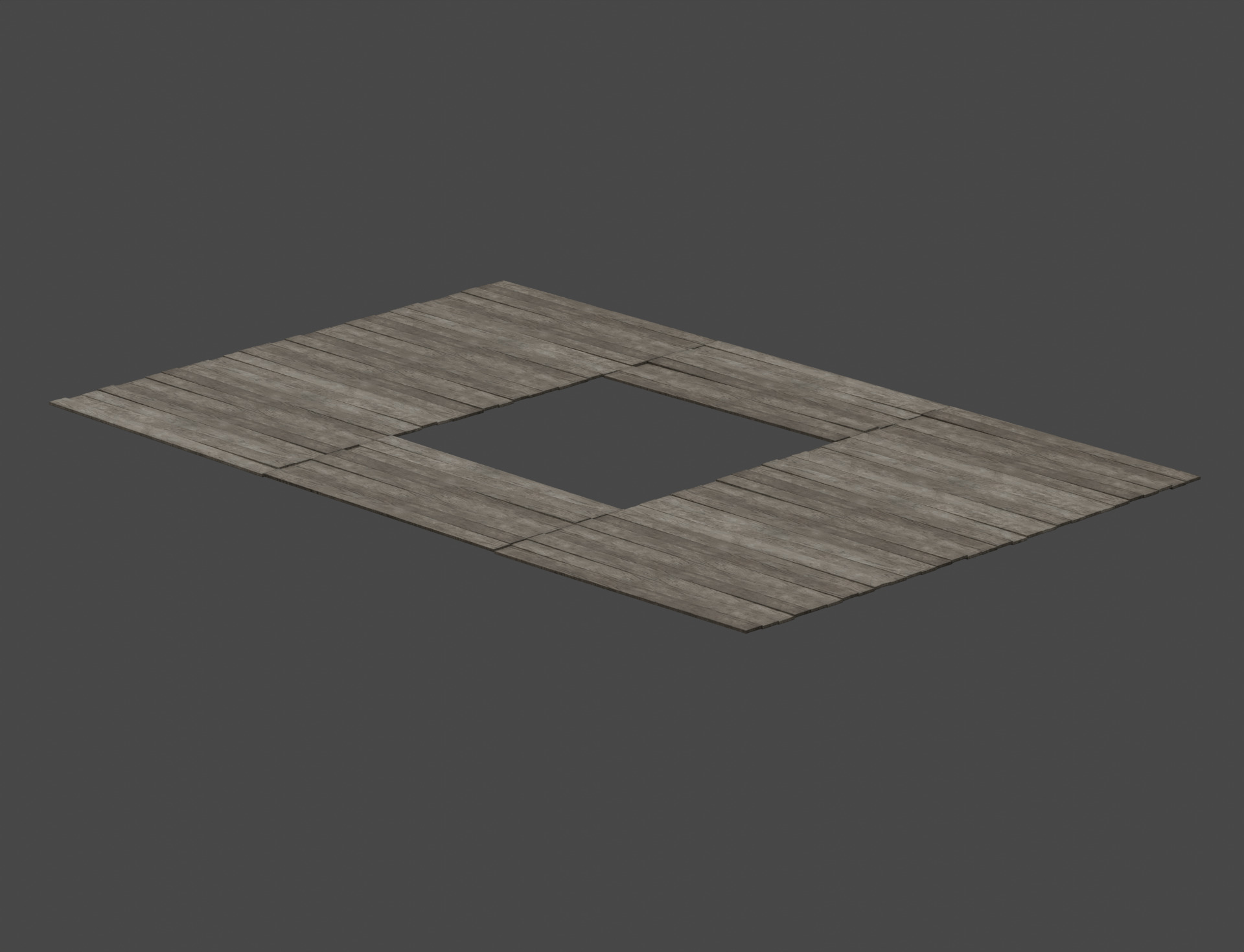 Traditional Wooden Aquaculture Raft and Fishing Raft 3D model_16