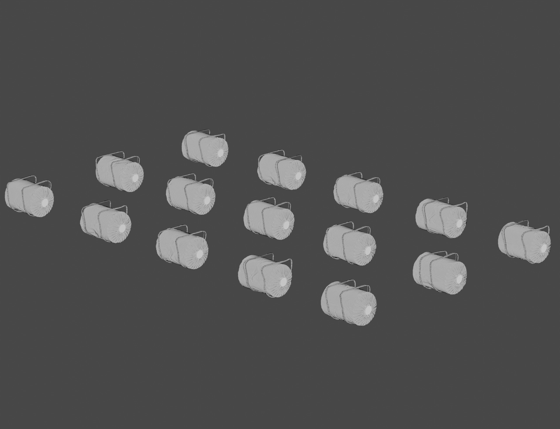 Traditional Wooden Aquaculture Raft and Fishing Raft 3D model_18