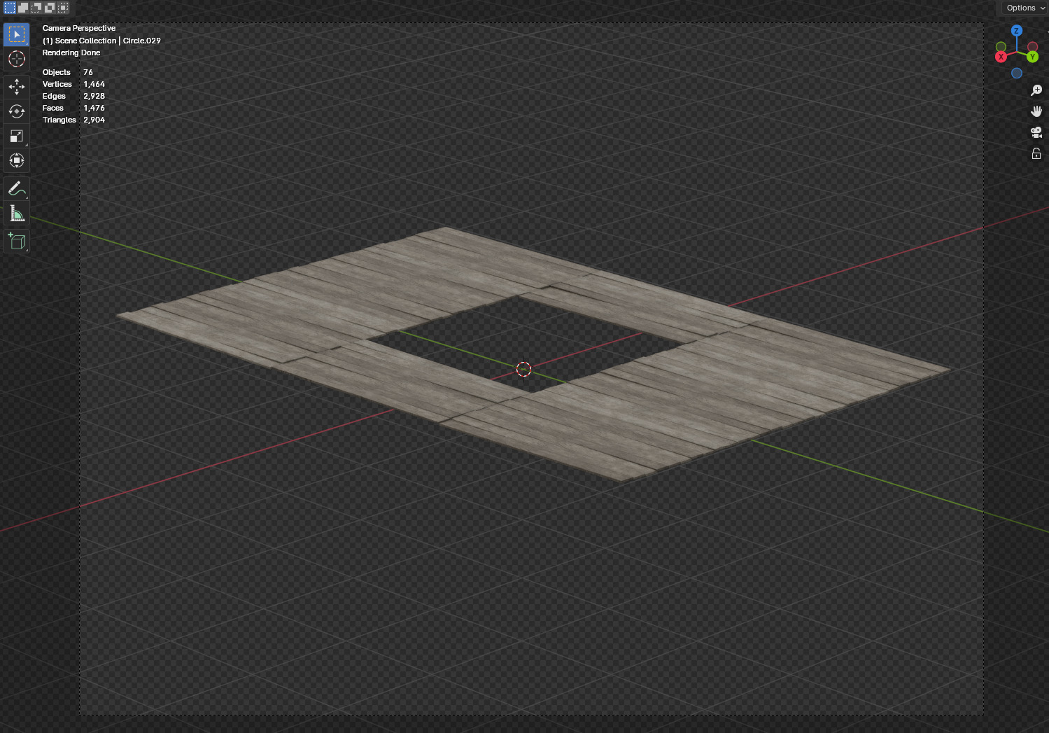 Traditional Wooden Aquaculture Raft and Fishing Raft 3D model_26