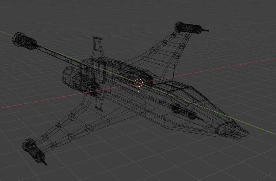 Military Airplane Low-poly 3D model_3