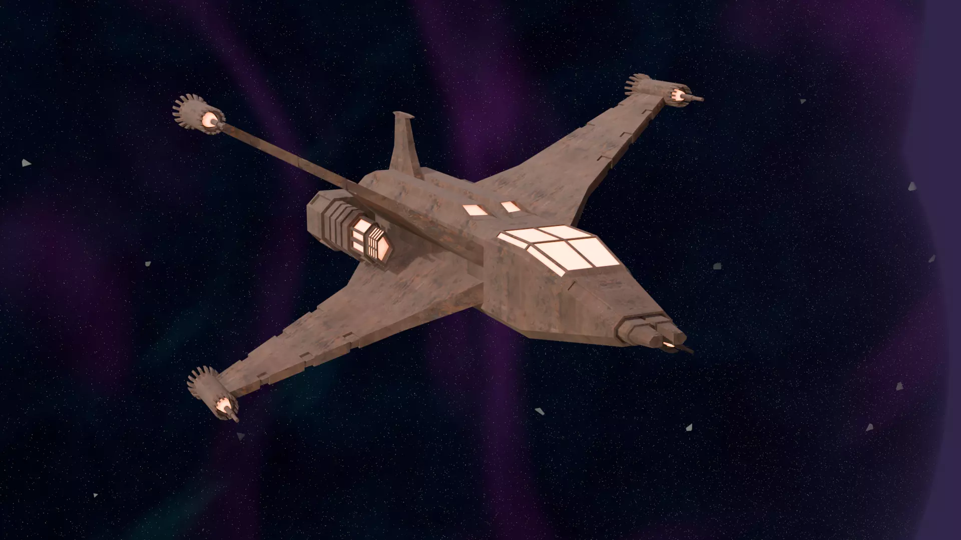 Military Airplane Low-poly 3D model_0