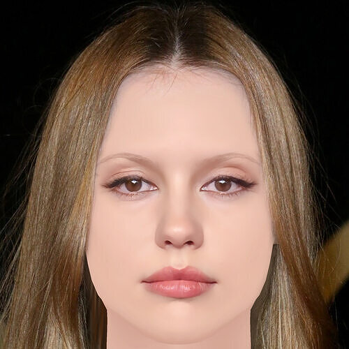 Mia Goth Head - No Hair - Low poly head for game Low-poly 3D model