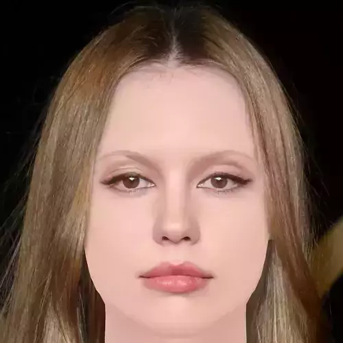 Mia Goth Head - No Hair - Low poly head for game