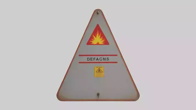 Explosion Risk Danger Sign model