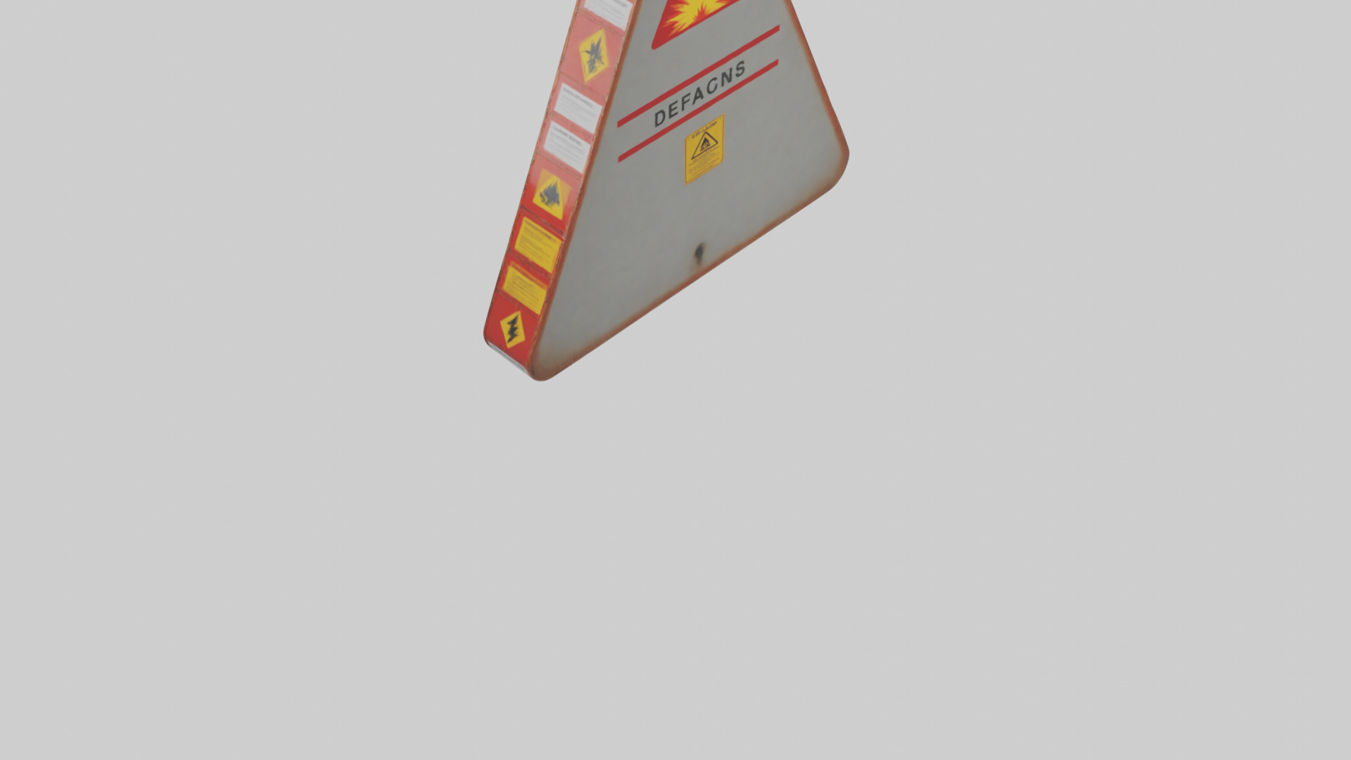 Explosion Risk Danger Sign model 3D model_3