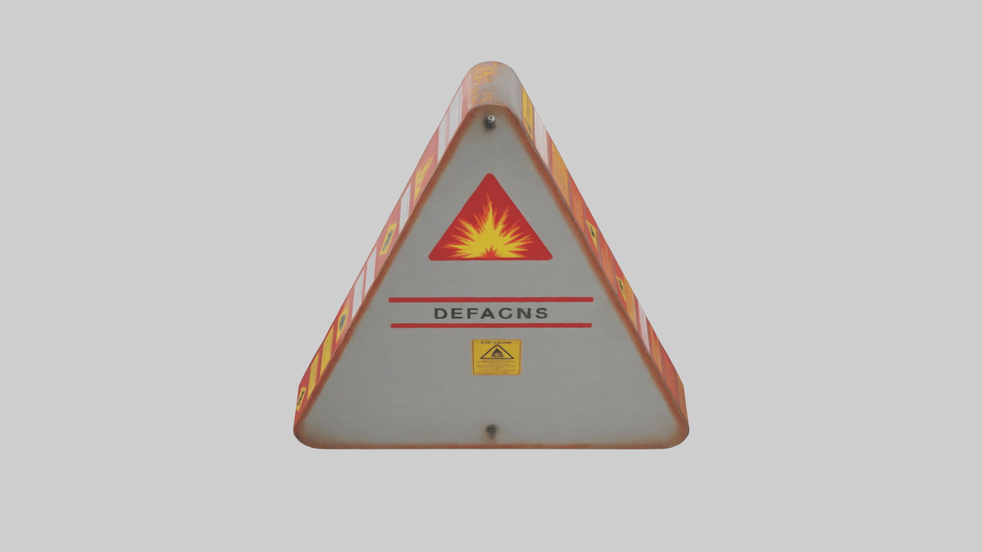 Explosion Risk Danger Sign model 3D model_15