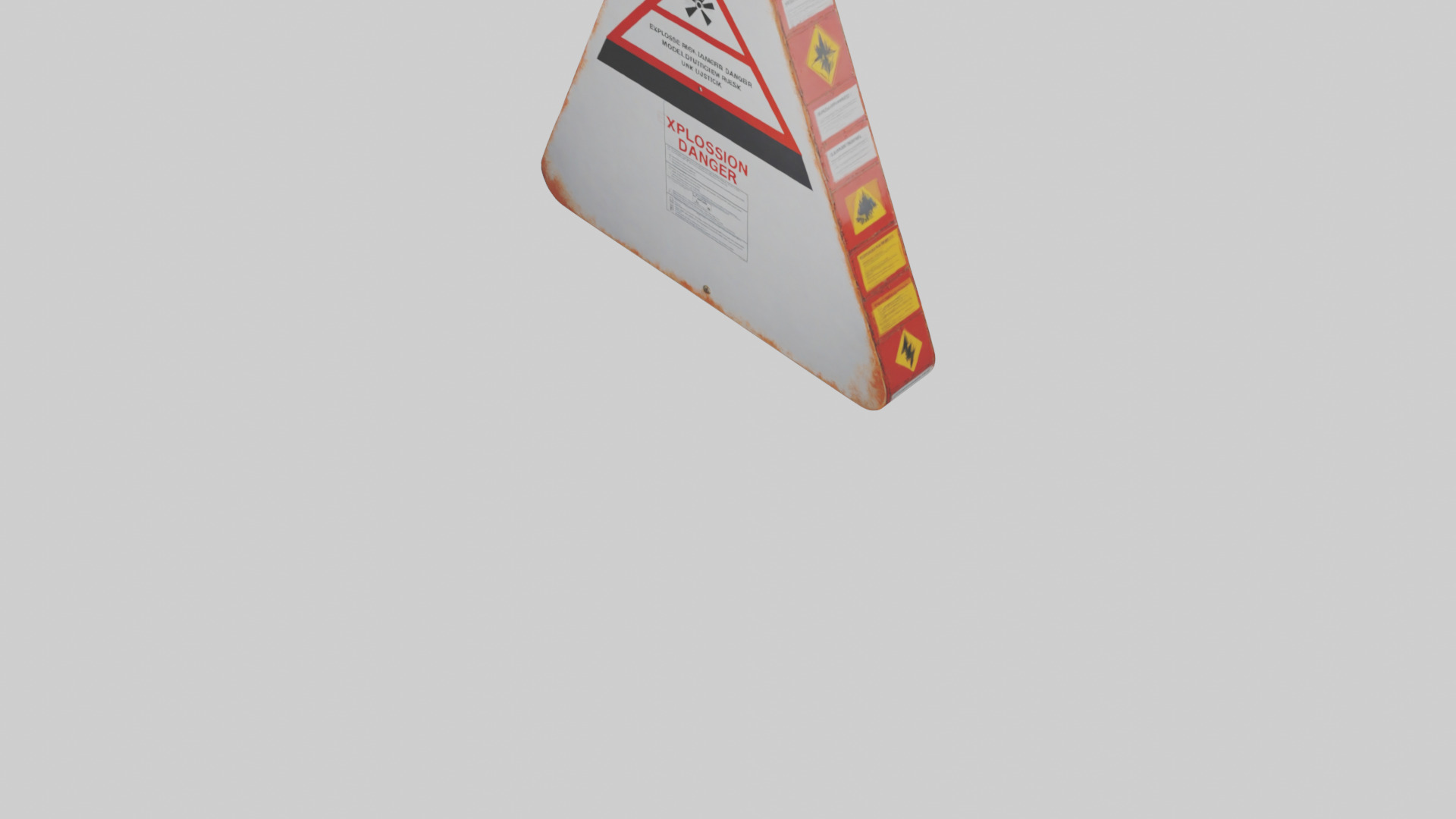 Explosion Risk Danger Sign model 3D model_5
