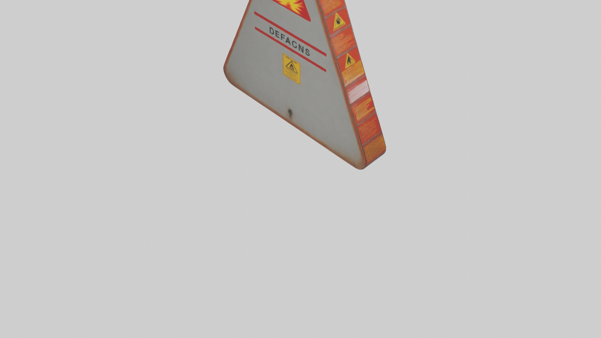 Explosion Risk Danger Sign model 3D model_4