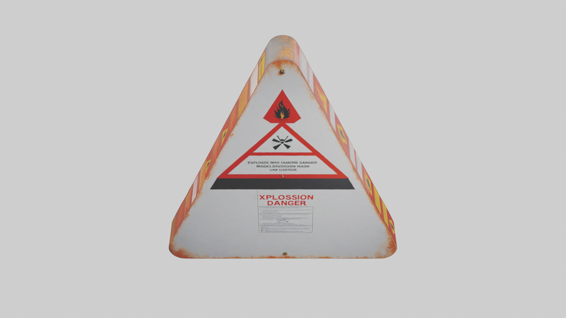 Explosion Risk Danger Sign model 3D model_16