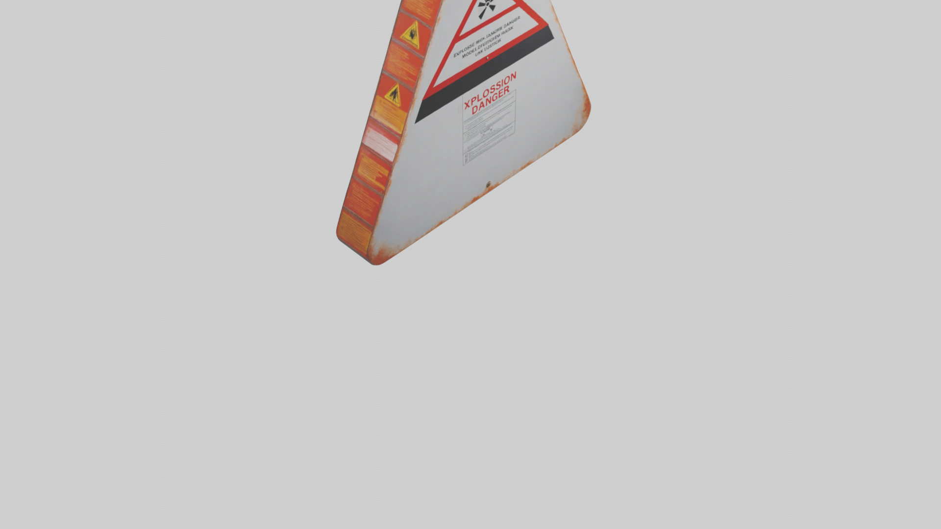 Explosion Risk Danger Sign model 3D model_6