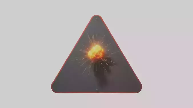 Explosive Risk Danger Sign model