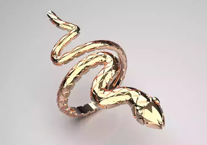 Rose gold ring snake design model gr0068