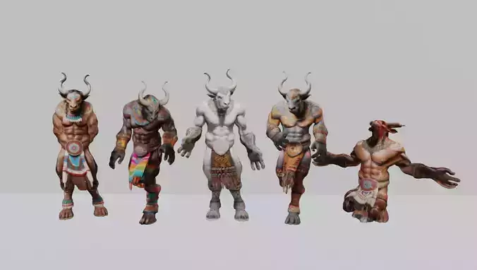 Minotaur Warrior 3D Model Pack