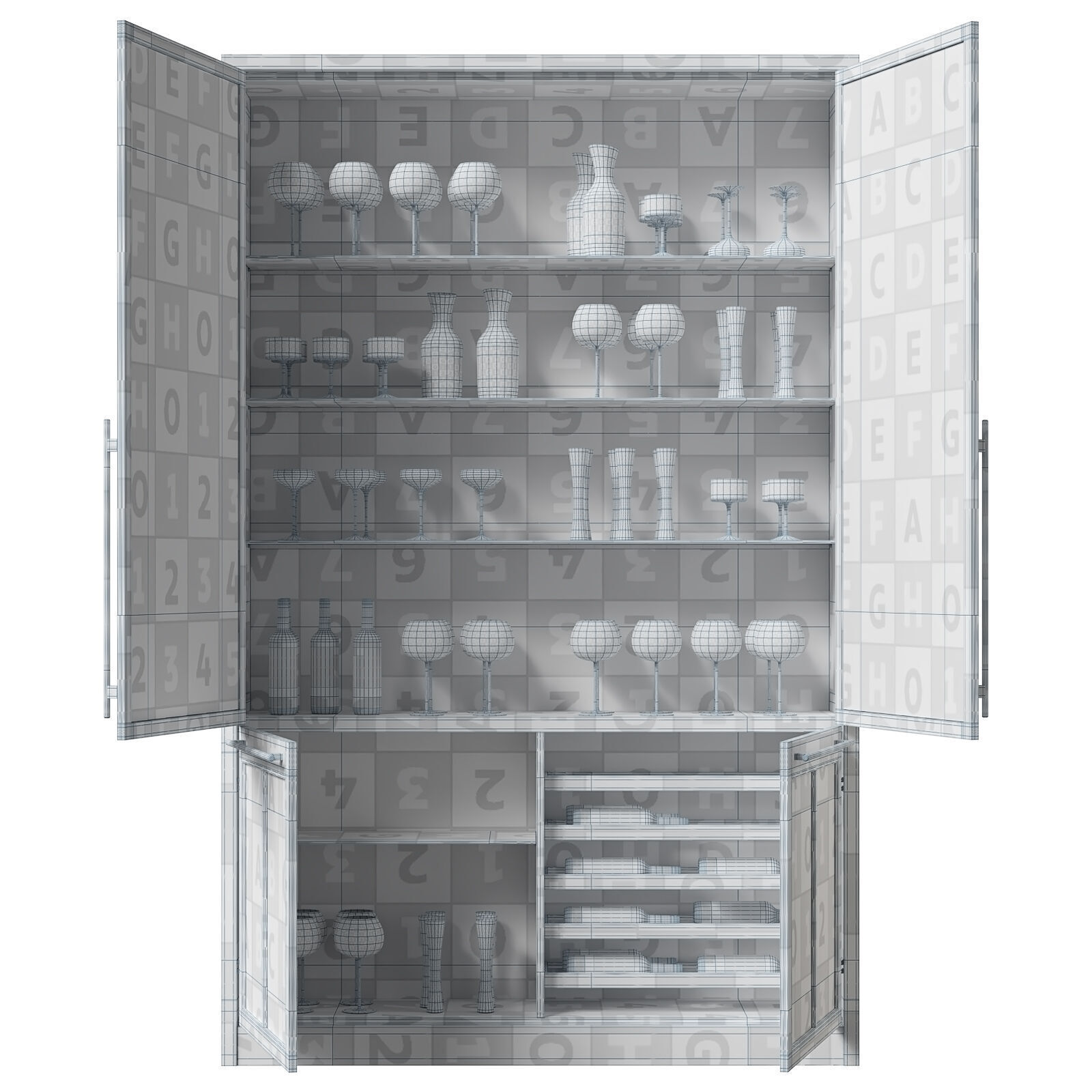 Wine cabinet RJ design 01 3D model_8