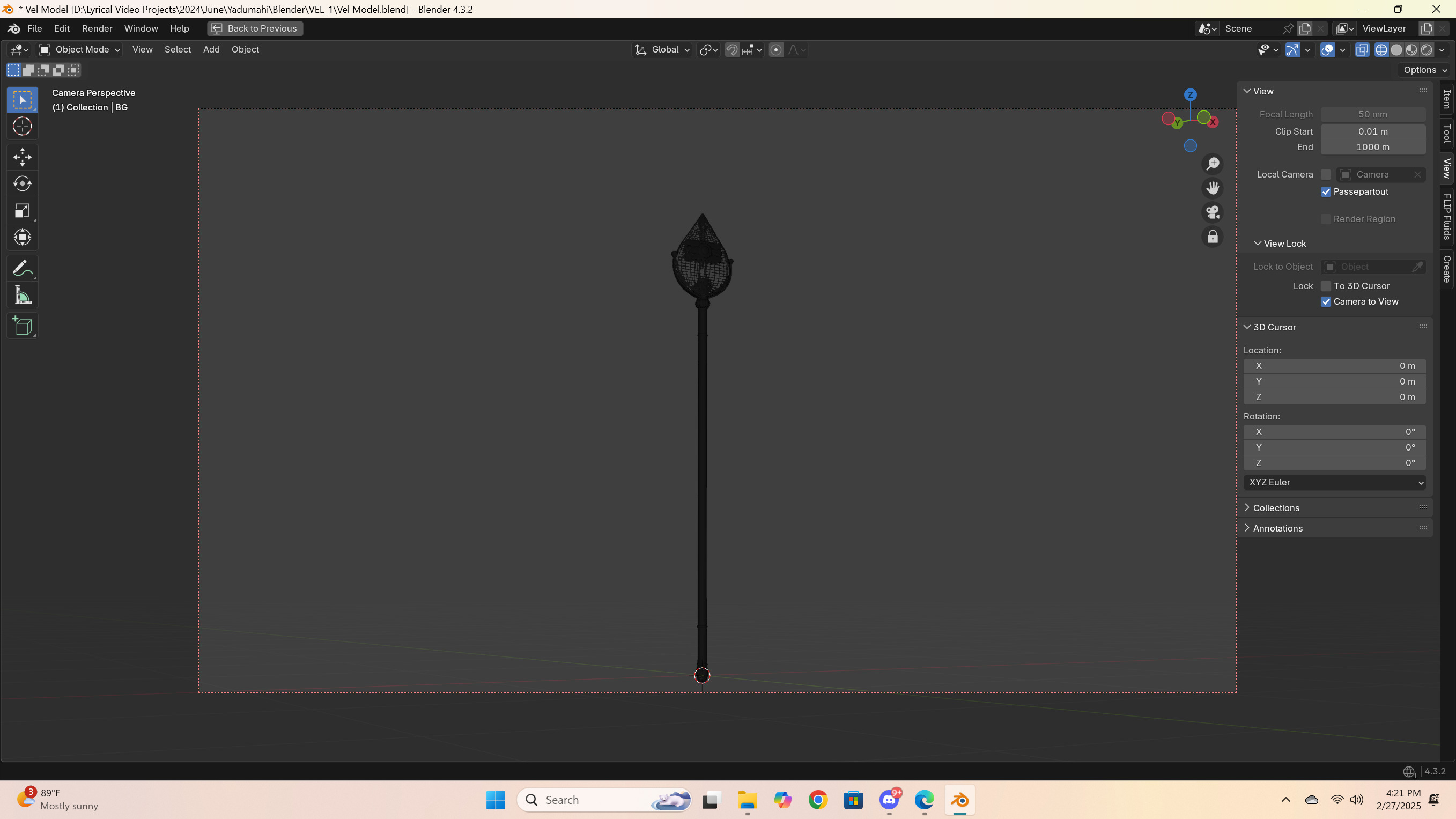 Lord Murugan High Detail VEL Model 3D model_5