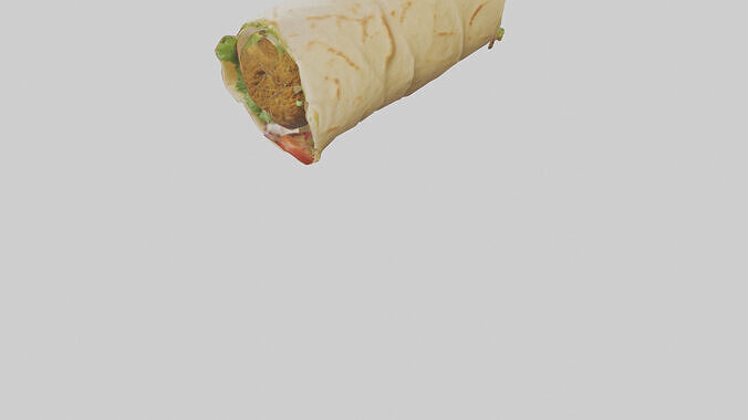 Falafel wrap model 3D model 4