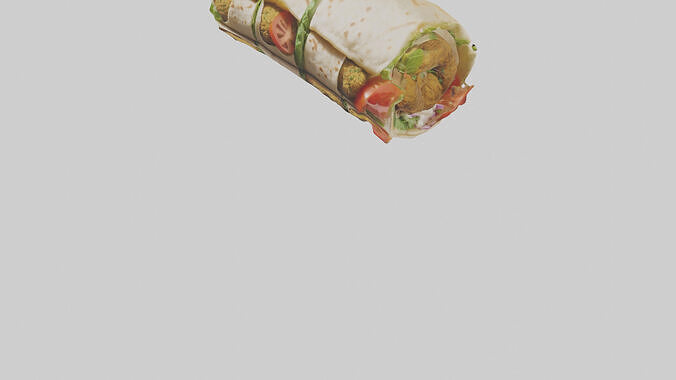 Falafel wrap model 3D model 6