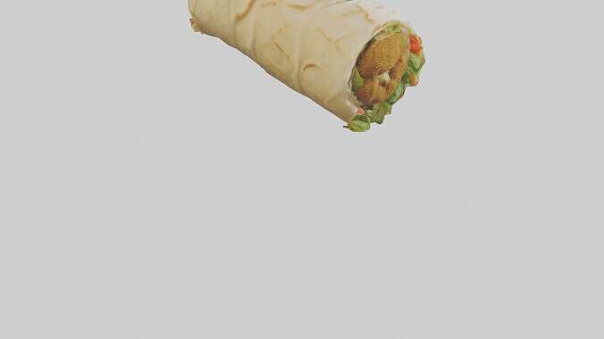 Falafel wrap model 3D model 5