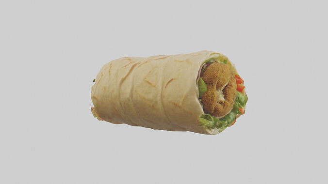 Falafel wrap model 3D model 3