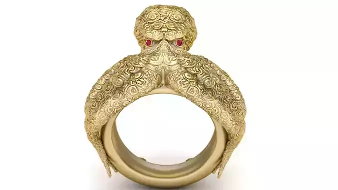 OCTOPUS ANIMAL RING 3D PRINTABLE MODEL 3D print model