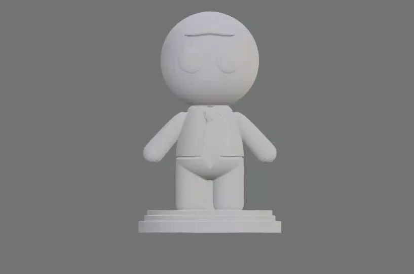 man in suit 3D print model_0