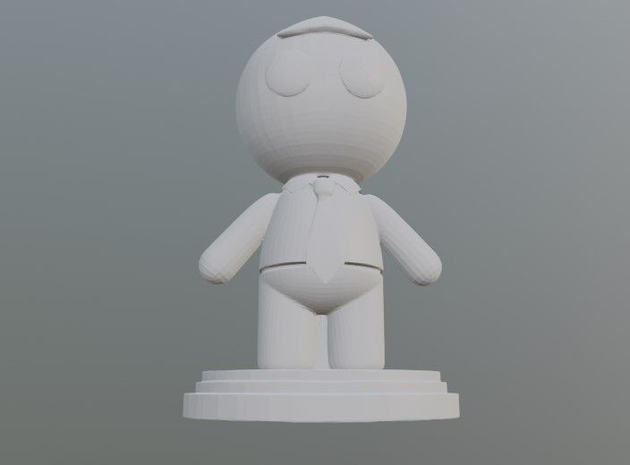 man in suit 3D print model_4