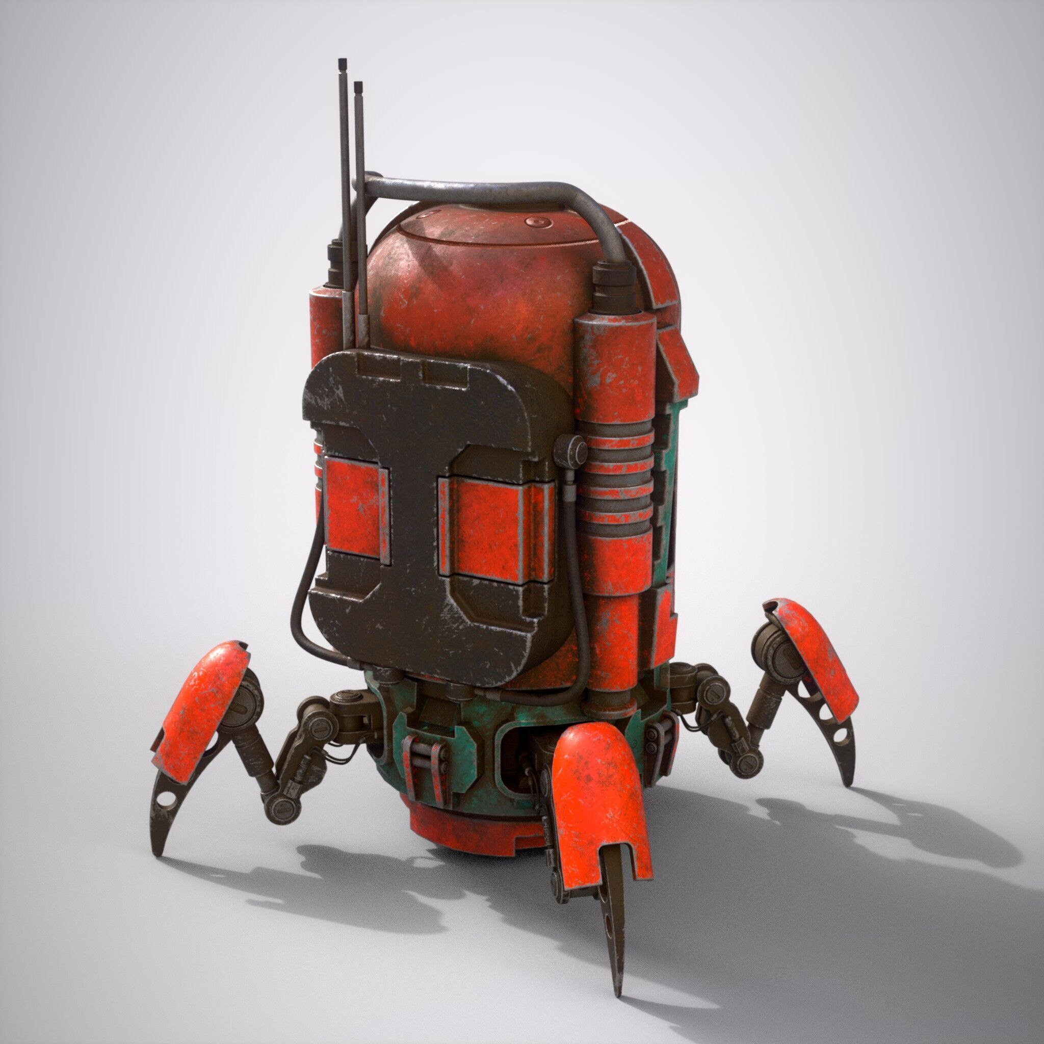 Spider robot sci-fi 3d model 3D model_1