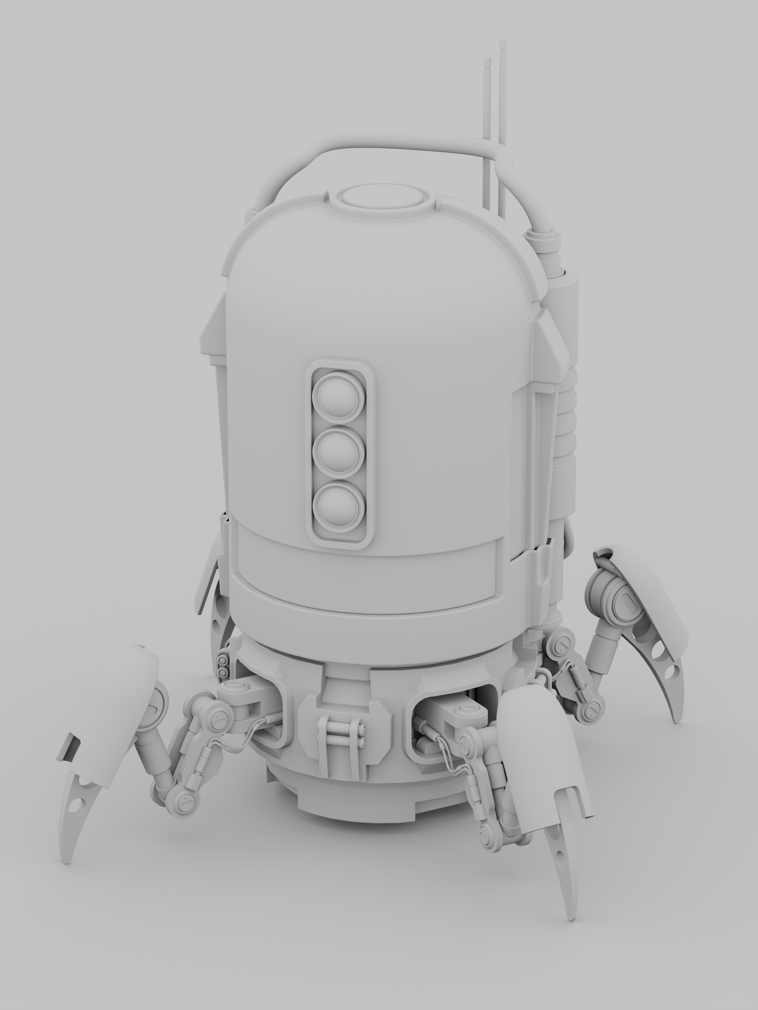 Spider robot sci-fi 3d model 3D model_2