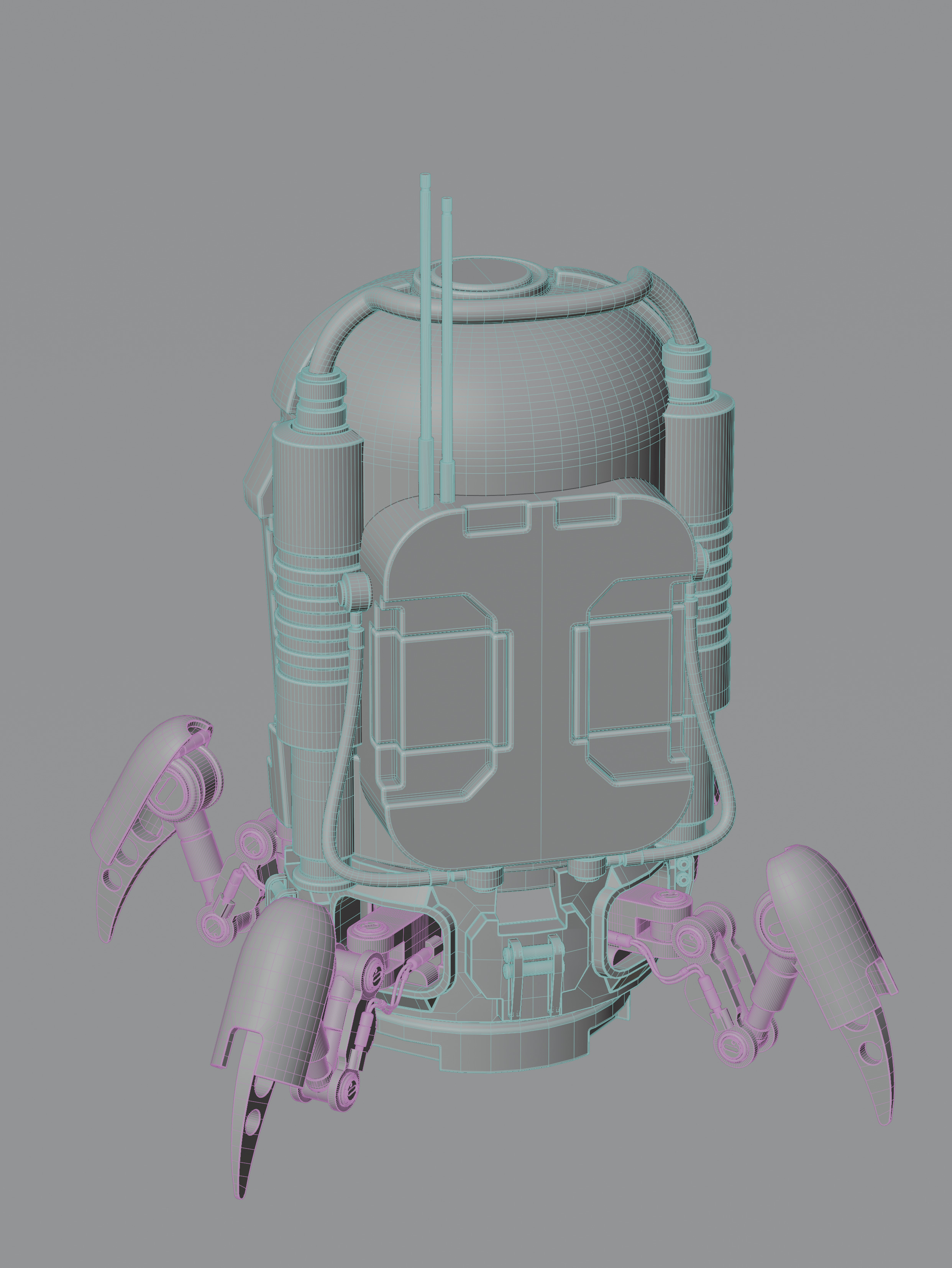 Spider robot sci-fi 3d model 3D model_4