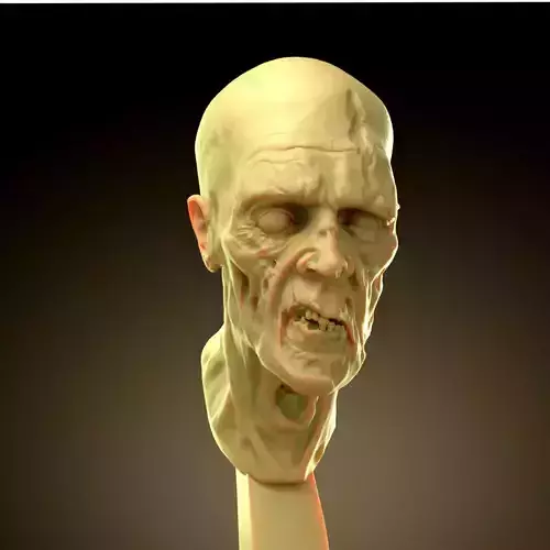 Zombie Bust STL for 3D Printing  Highly Detailed Miniature
