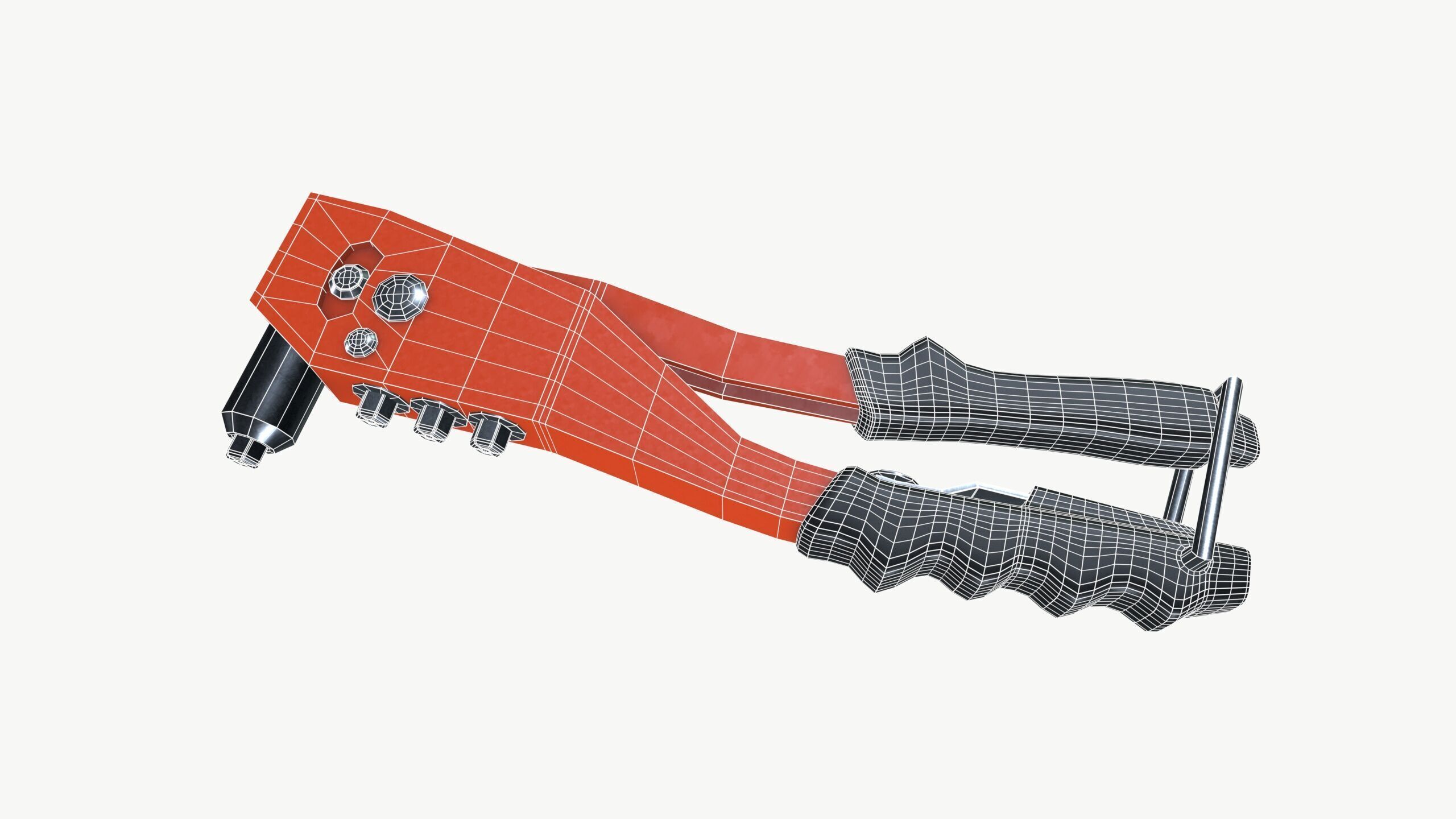 Rivet gun blister Low-poly 3D model_6