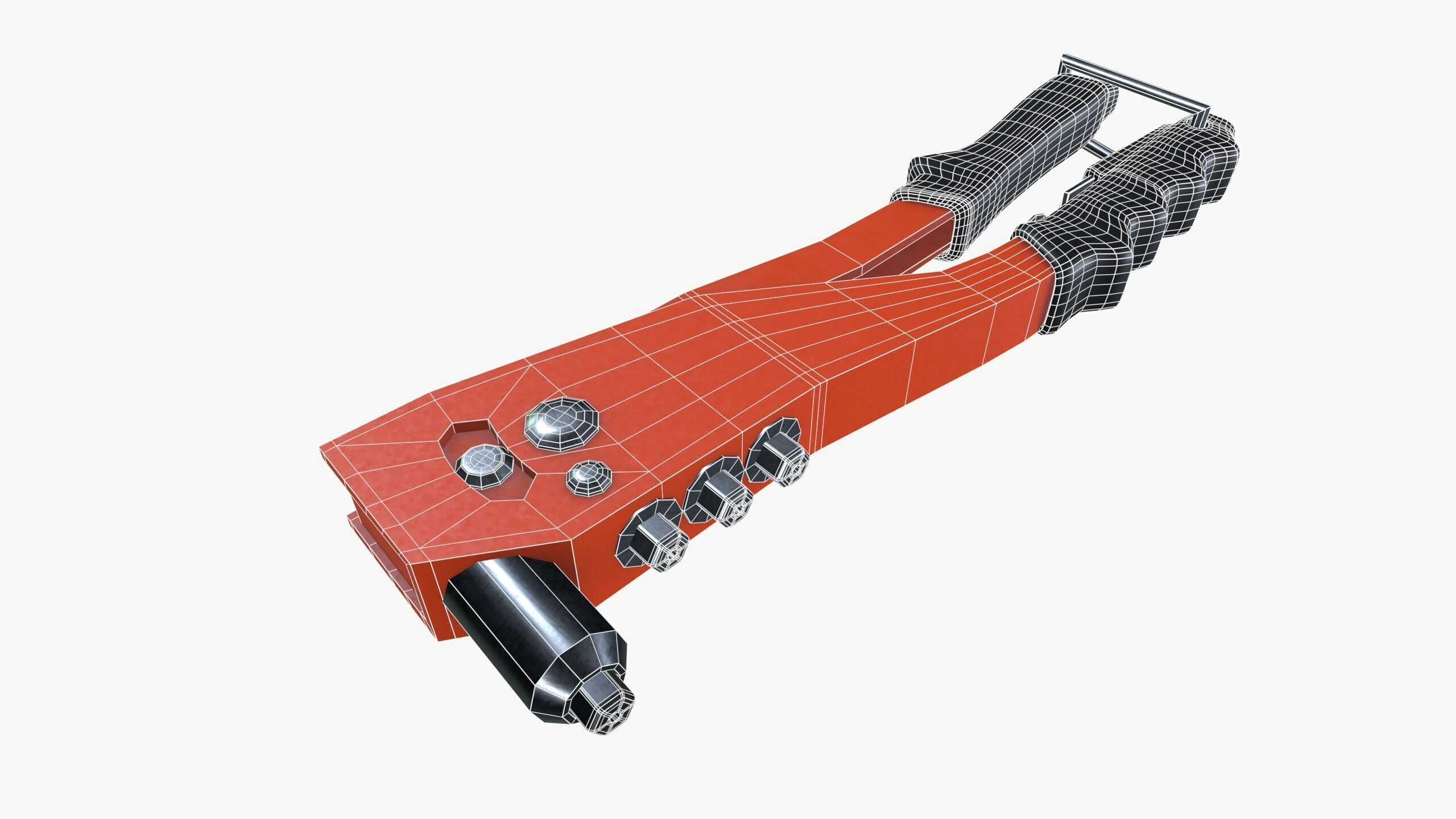 Rivet gun blister Low-poly 3D model_8