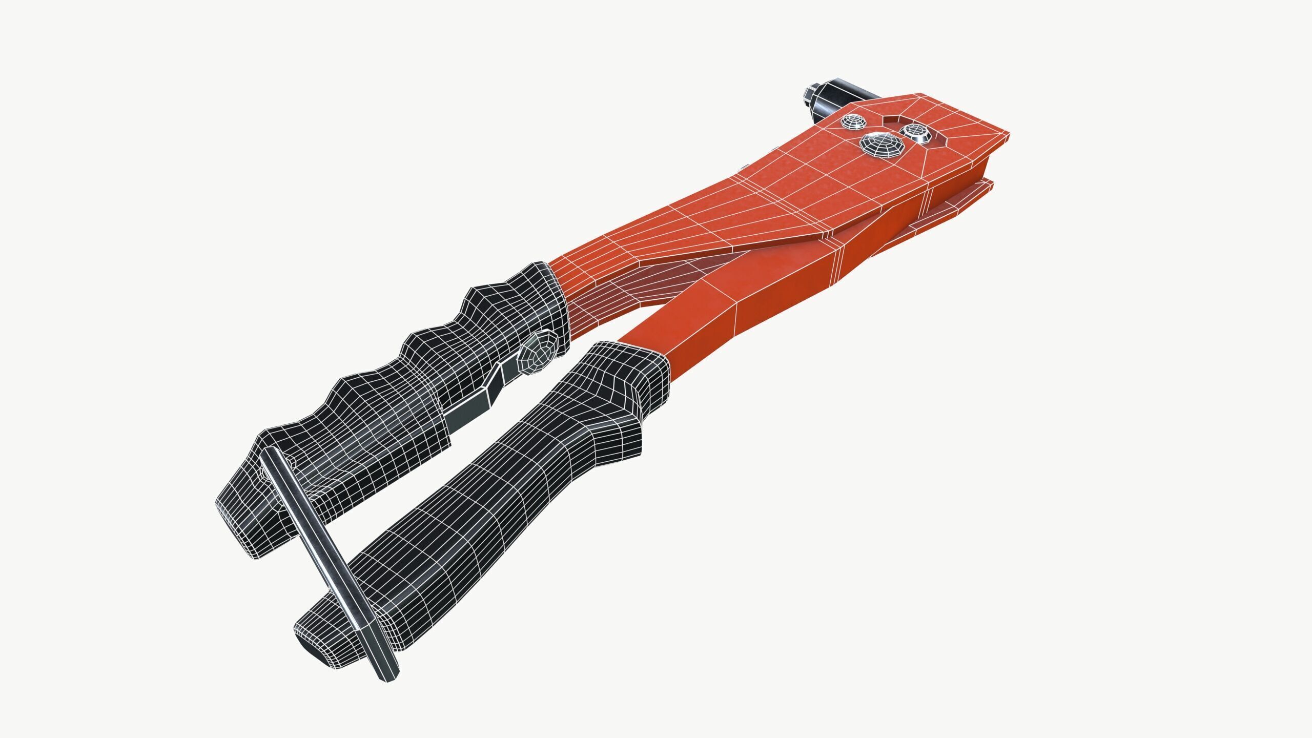 Rivet gun blister Low-poly 3D model_7