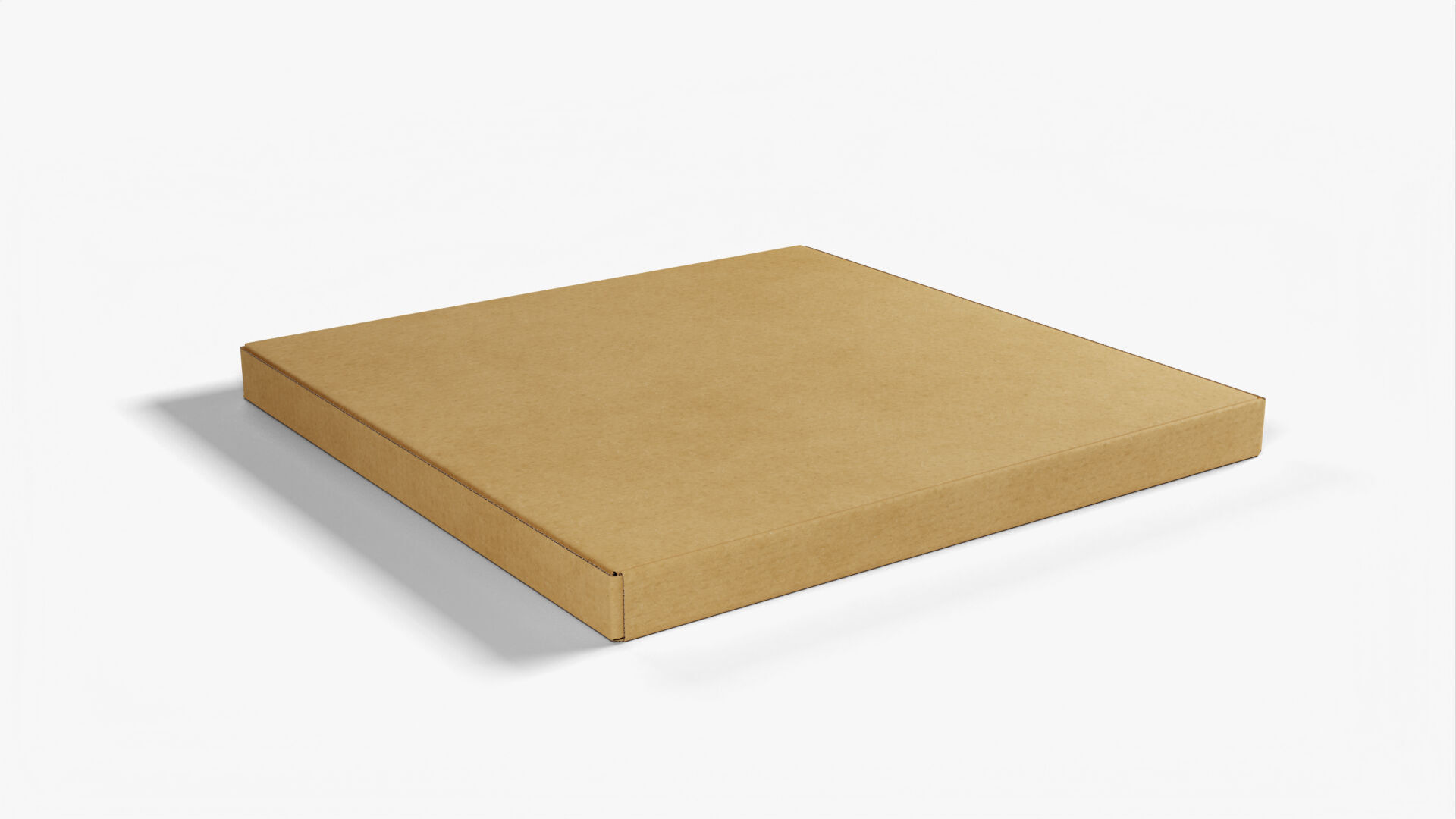 8 inch Kraft Paper Pizza Box 3D model_3