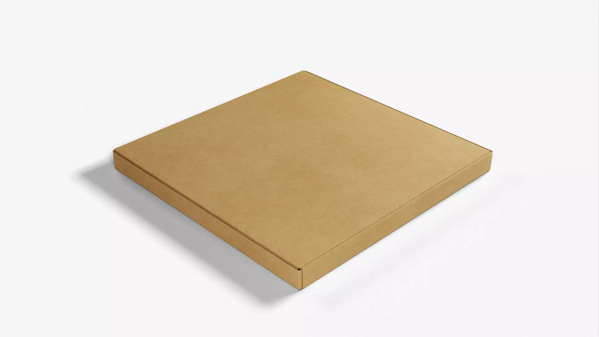 8 inch Kraft Paper Pizza Box 3D model_0