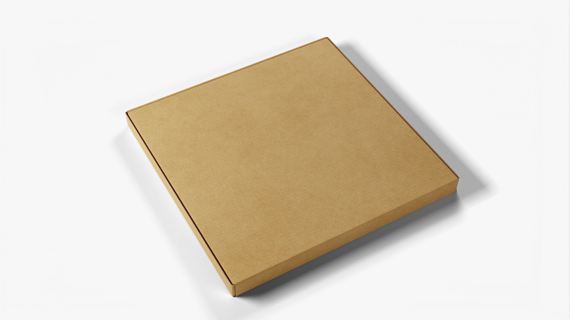 8 inch Kraft Paper Pizza Box 3D model_4