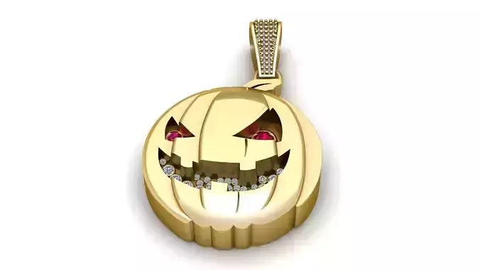 HORROR PUMPKIN PENDANT 3D PRINTABLE MODEL