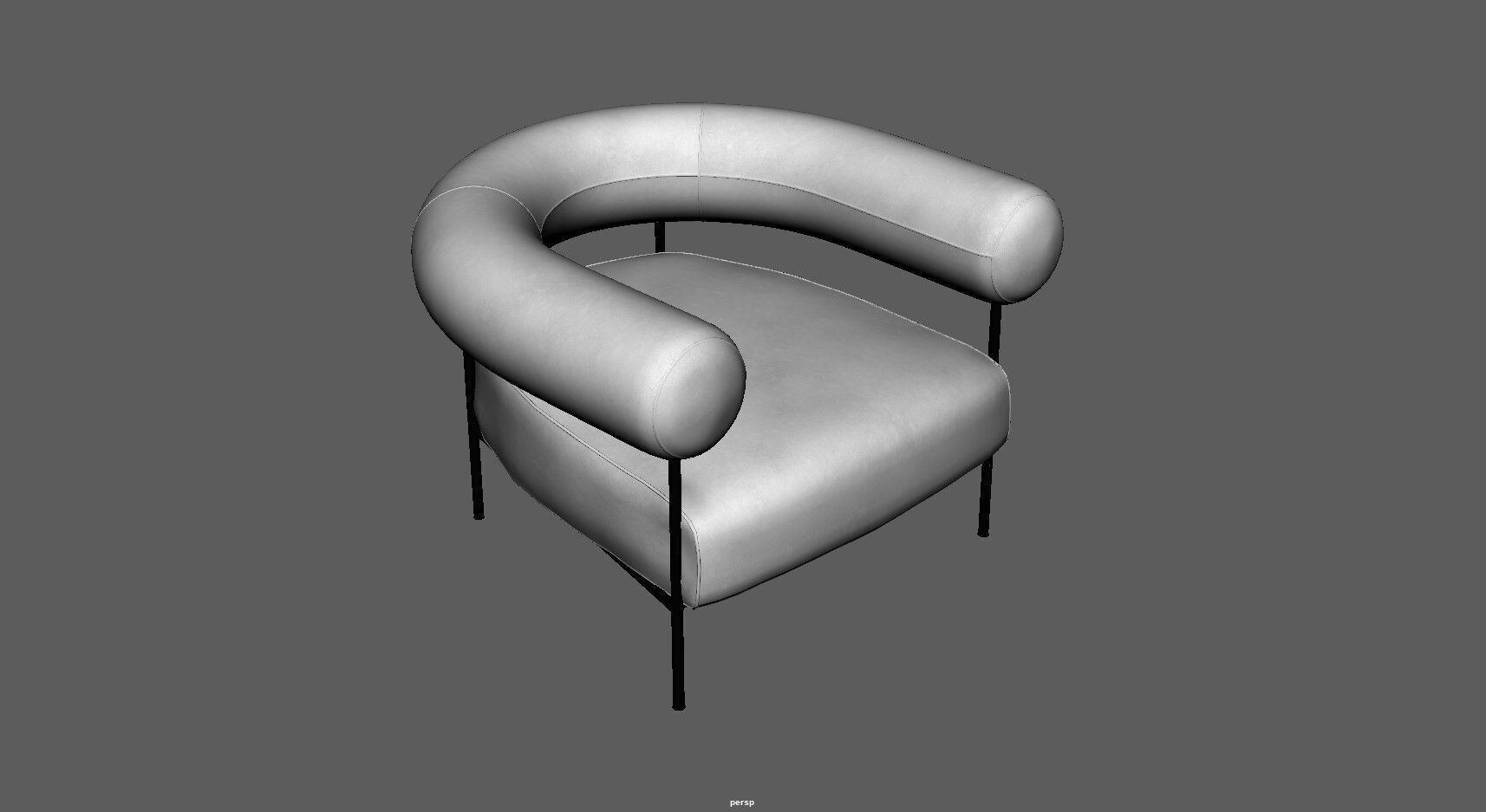 Modern Accent Chair 3d Model Low-poly 3D model_10