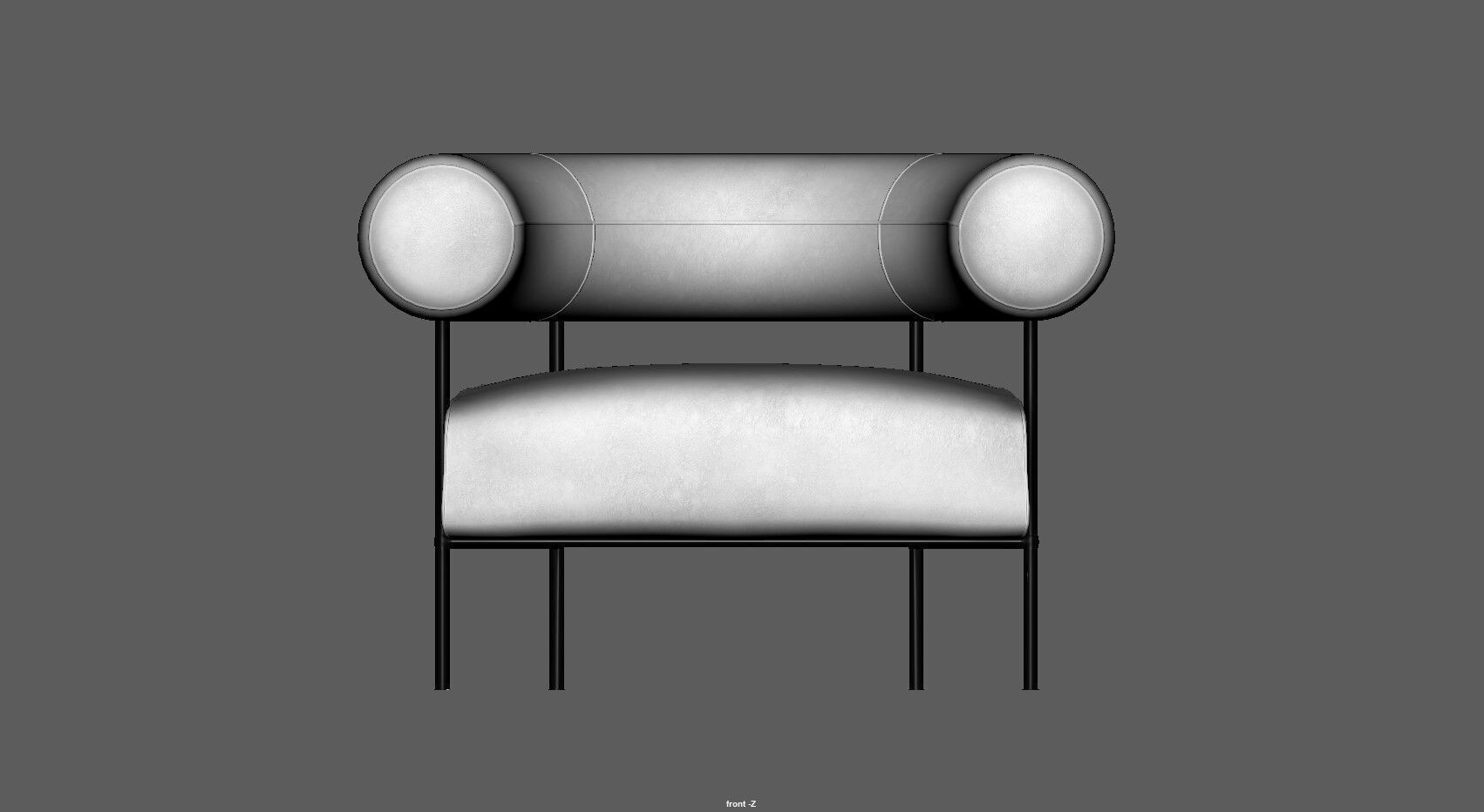 Modern Accent Chair 3d Model Low-poly 3D model_16